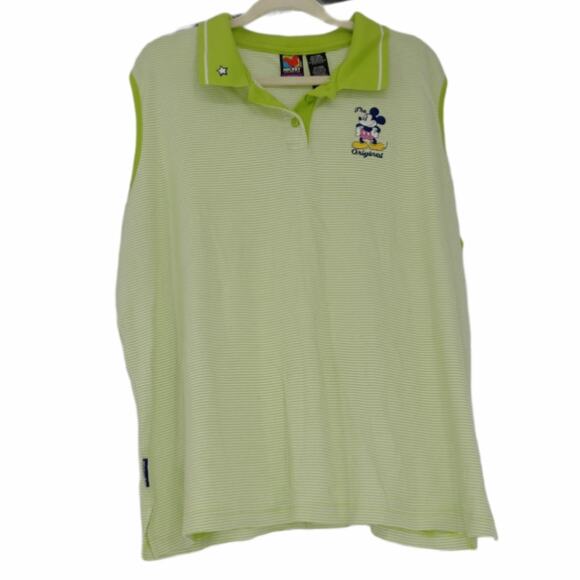 Mickey Unlimited Green Collared Tank Top Size 26/28W - Picture 1 of 9